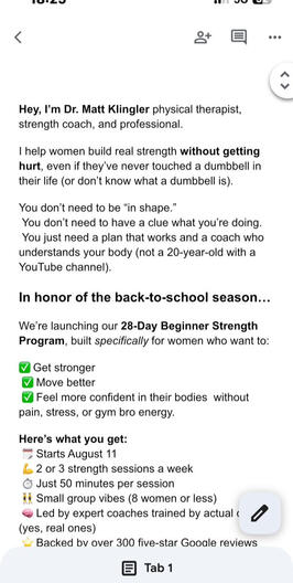village fitness ad
